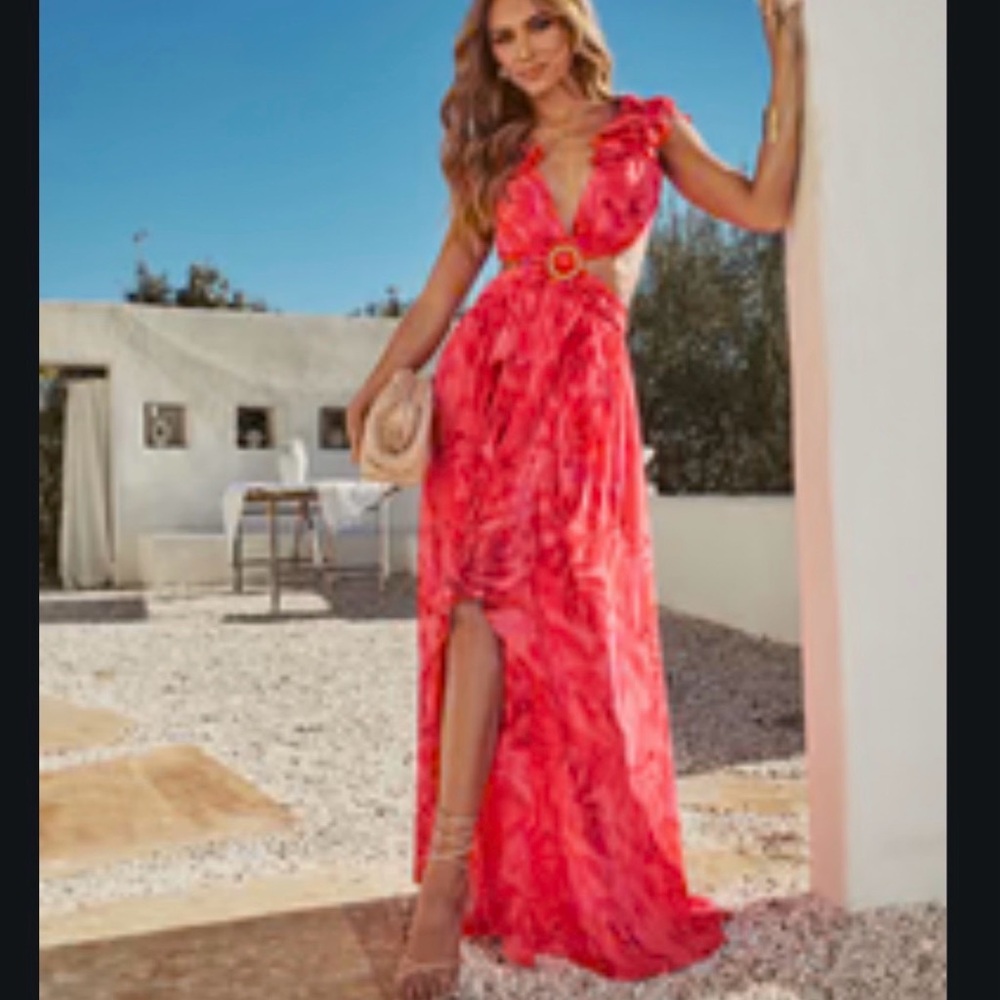 Vici Vibrant Red Maxi Dress medium